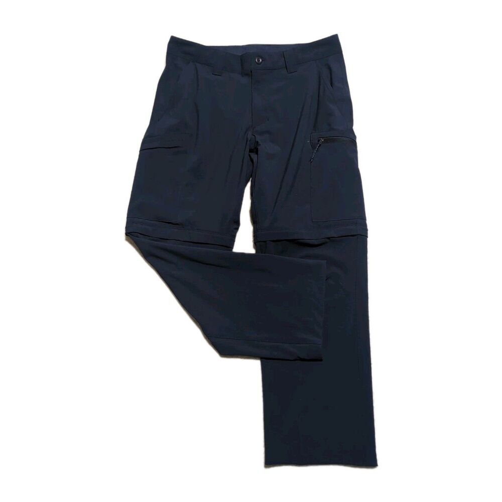 Columbia PFG Cargo Pants Mens 34x28 Blue Convertible Performancce Fishing Hiking